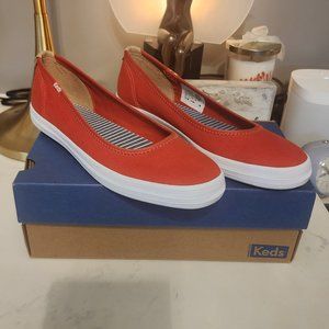 PRICE DROP Keds Women's Size 8 Bryn Ballet Flats Sneakers Reddish/Orange Slip-On